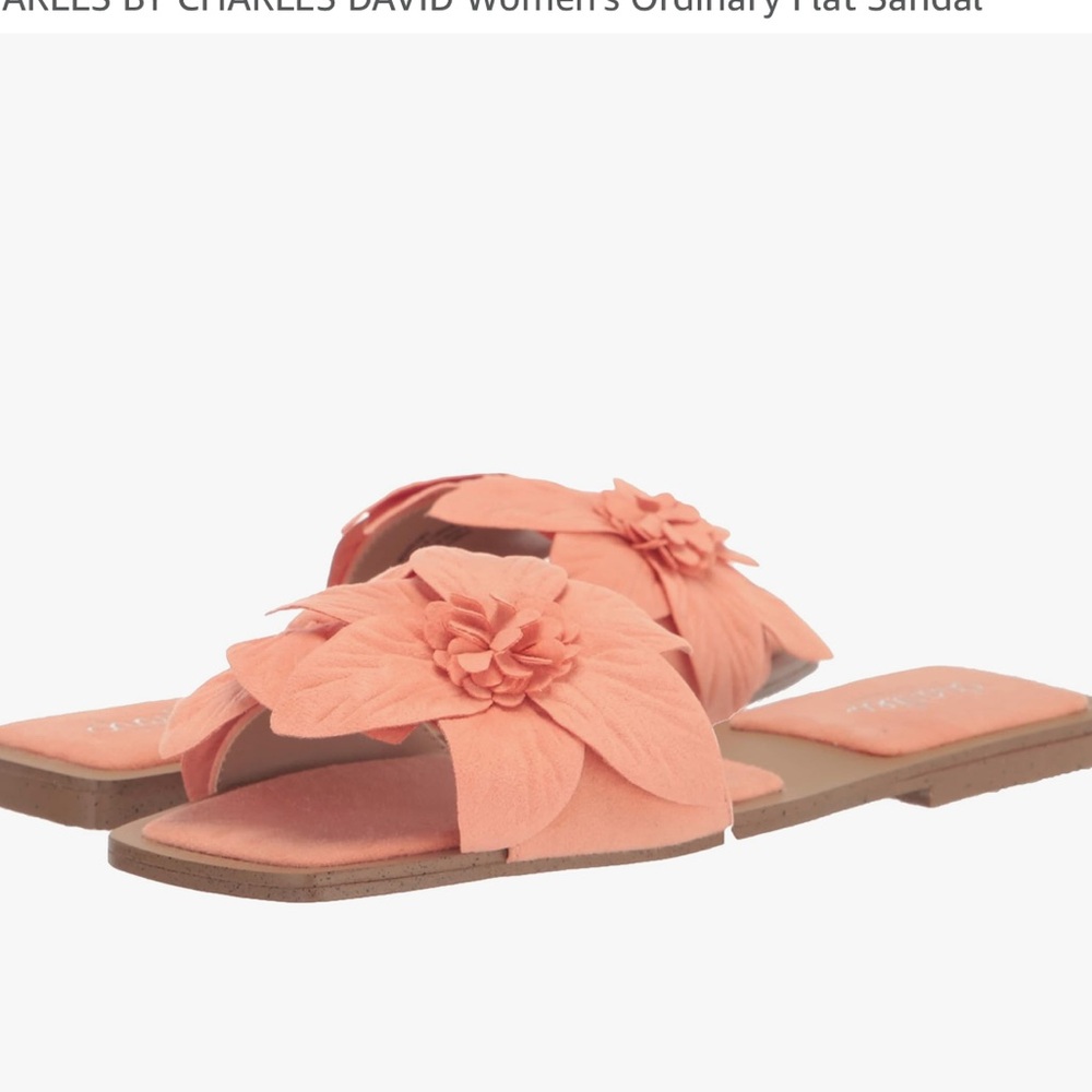 Charles By Charles David Peach Floral Sandals